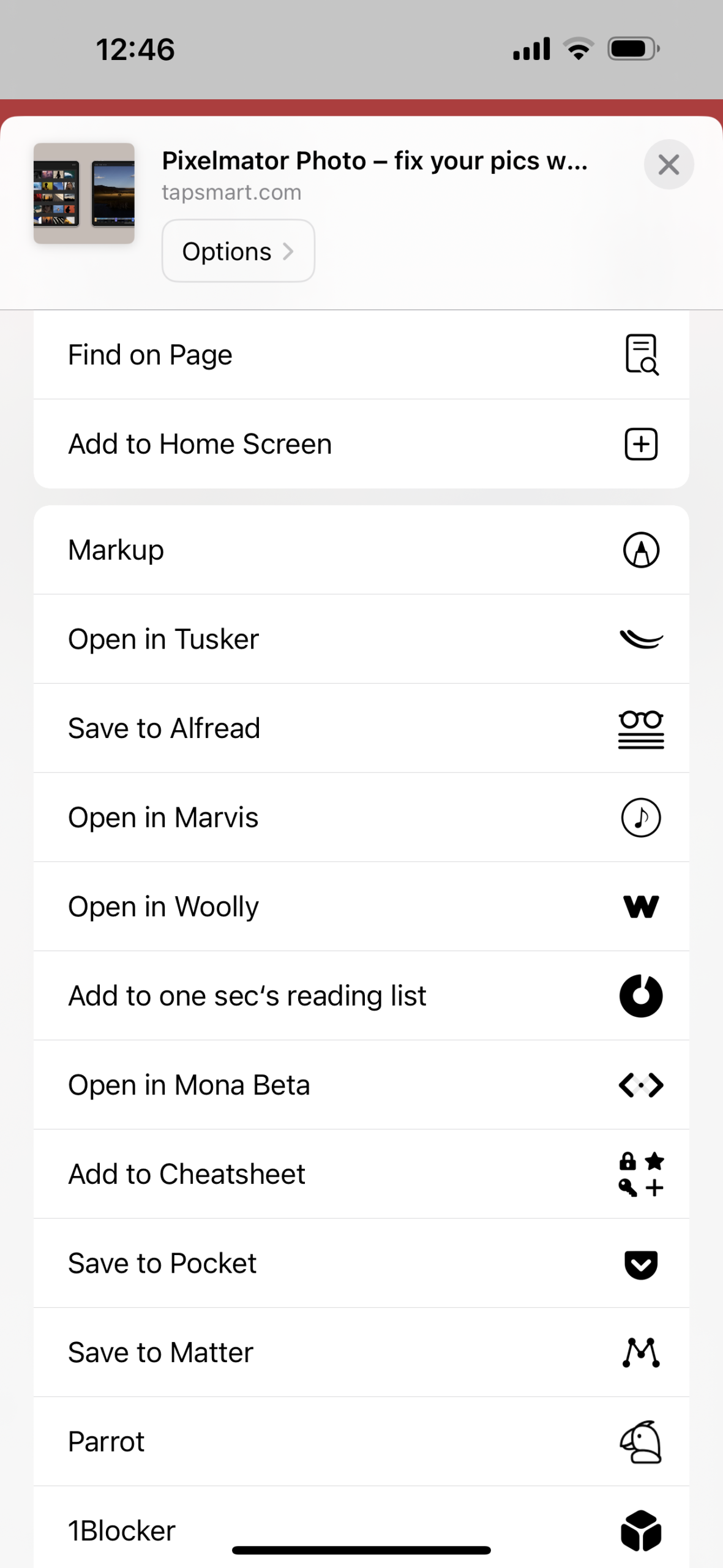 Share sheet