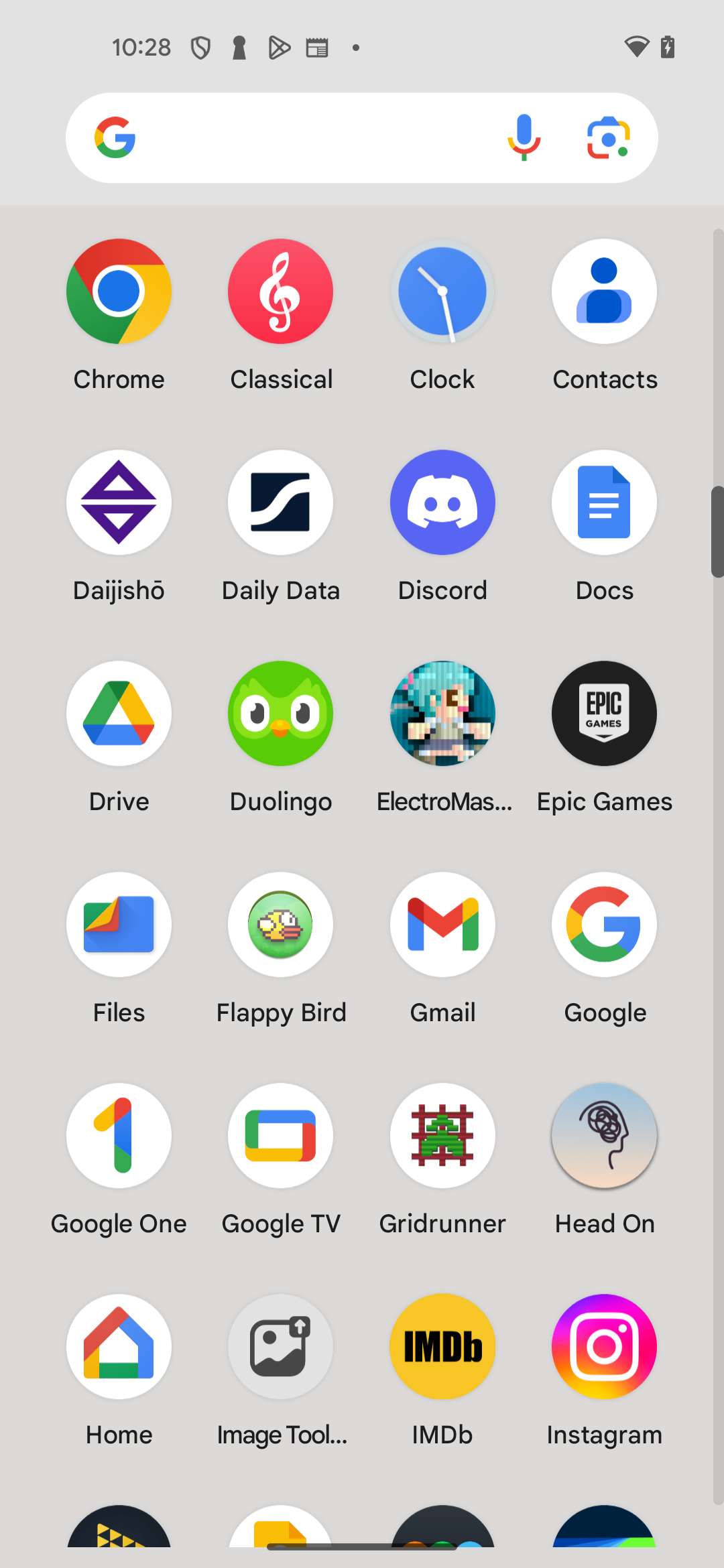 Android app drawer