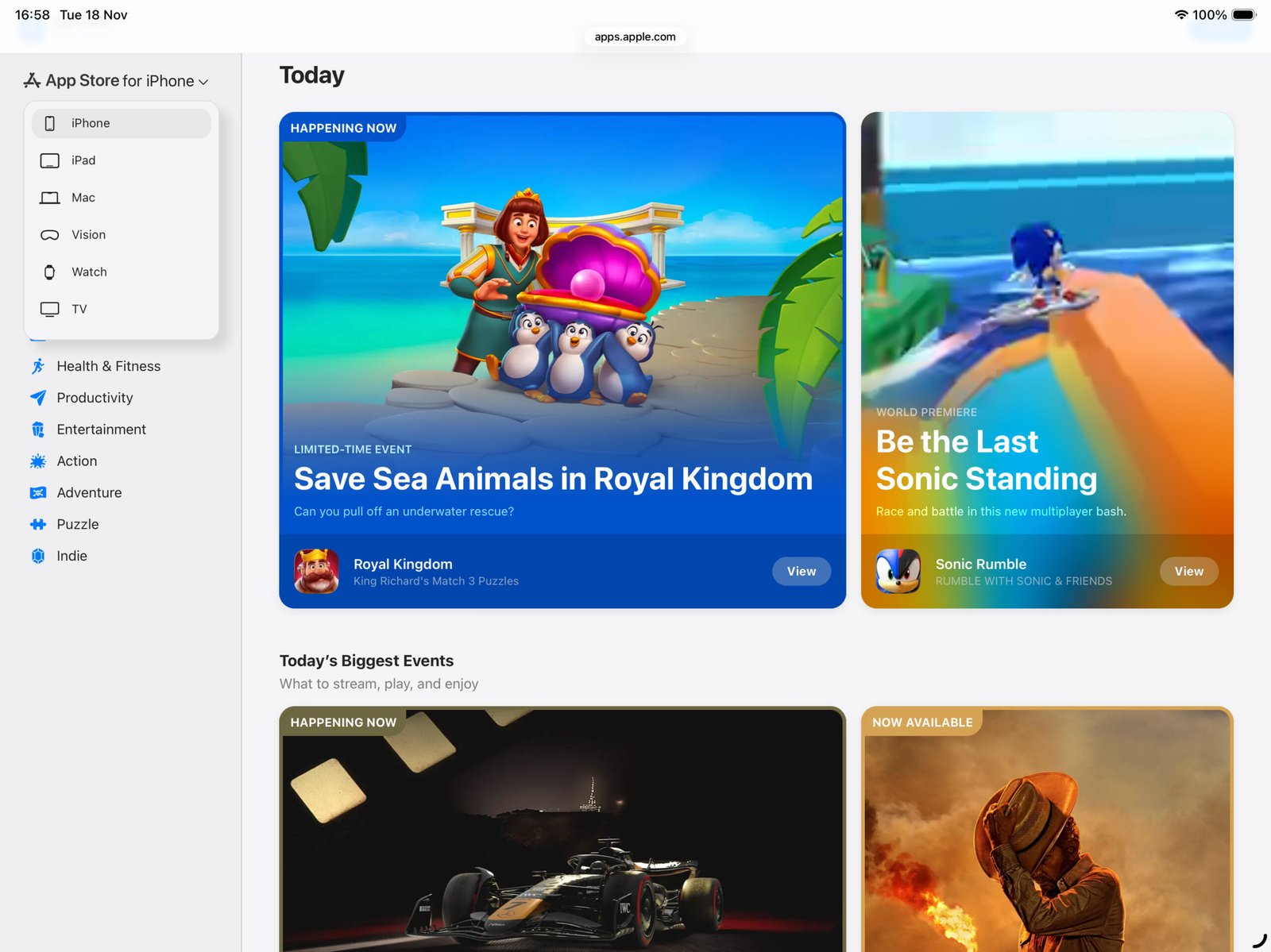 App Store on iPad