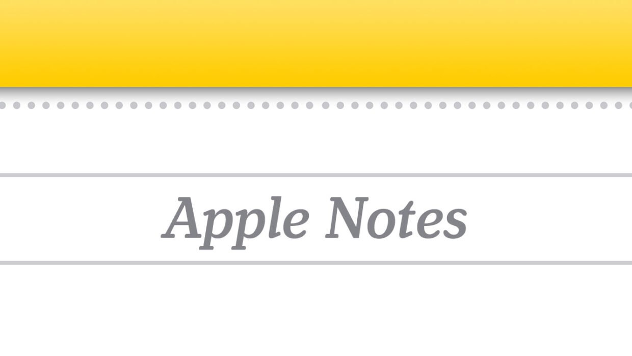 Apple notes header