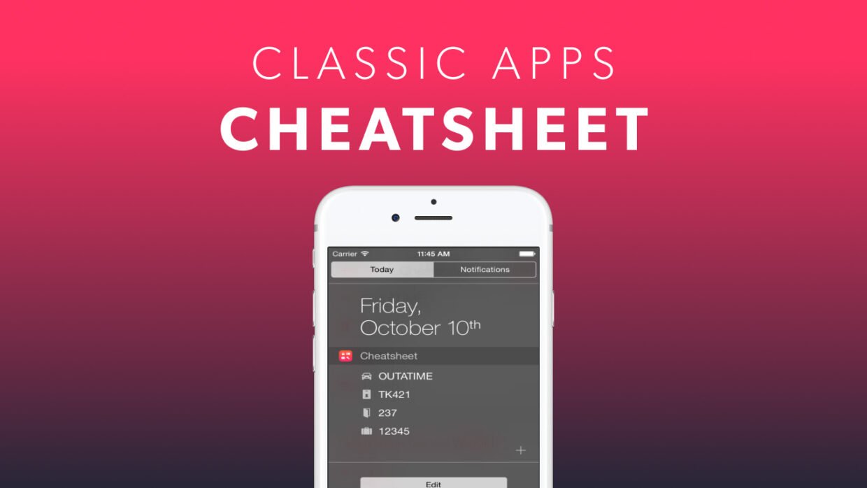 Classic cheatsheet