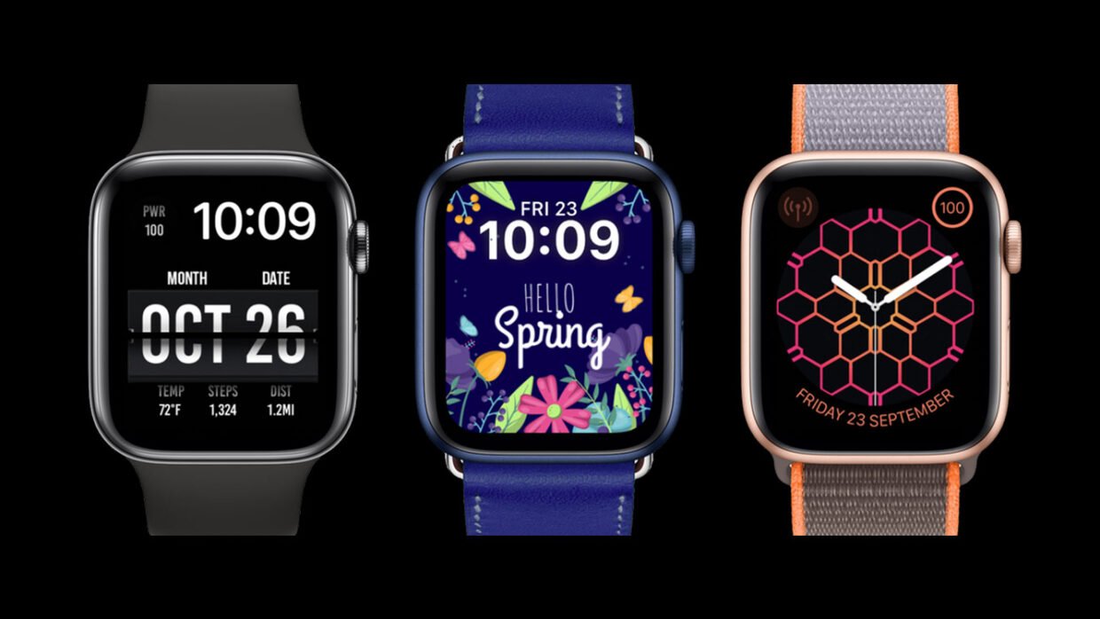 Custom watch faces header