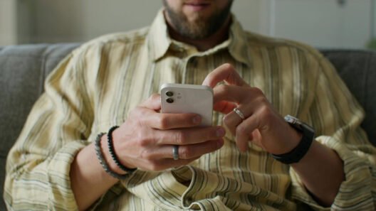 Default hero holding iphone browsing
