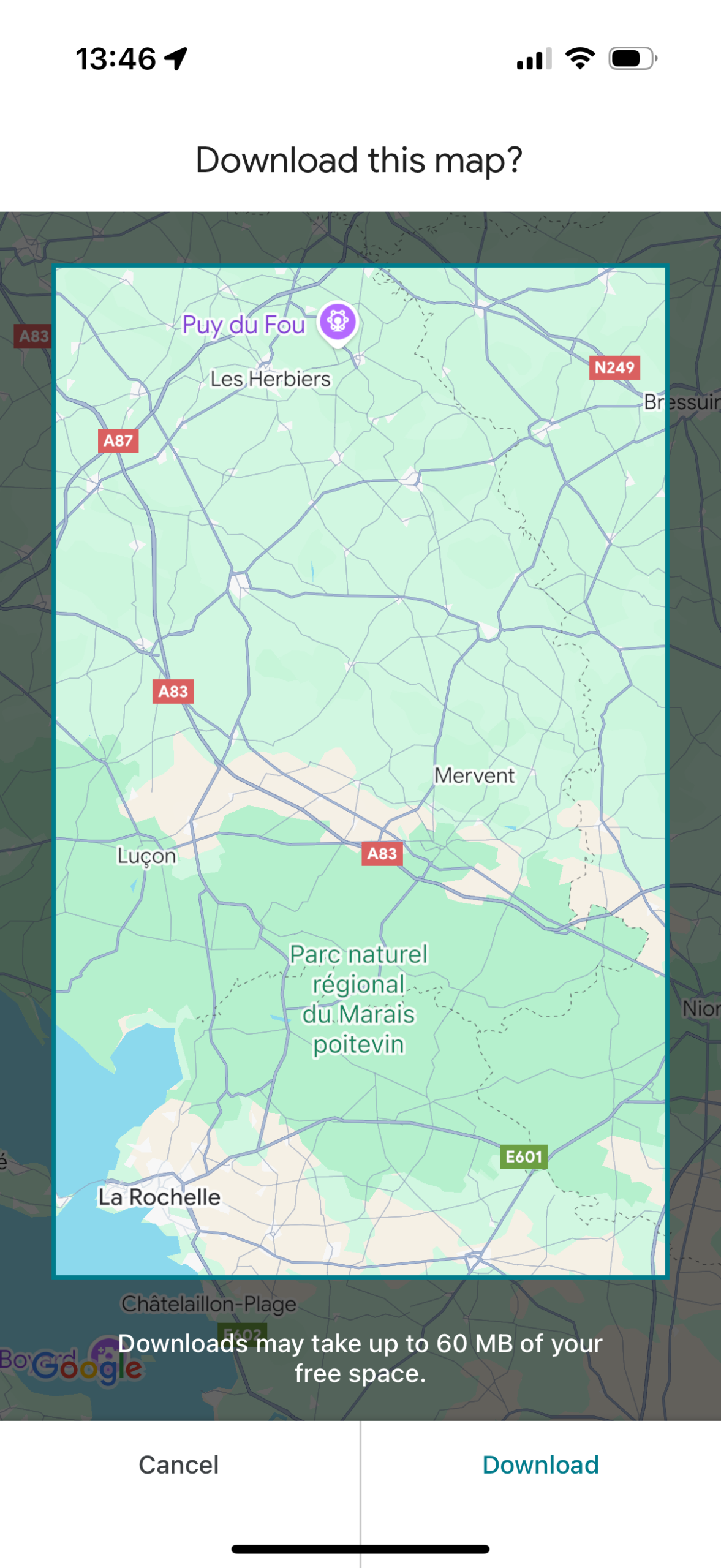Offline maps