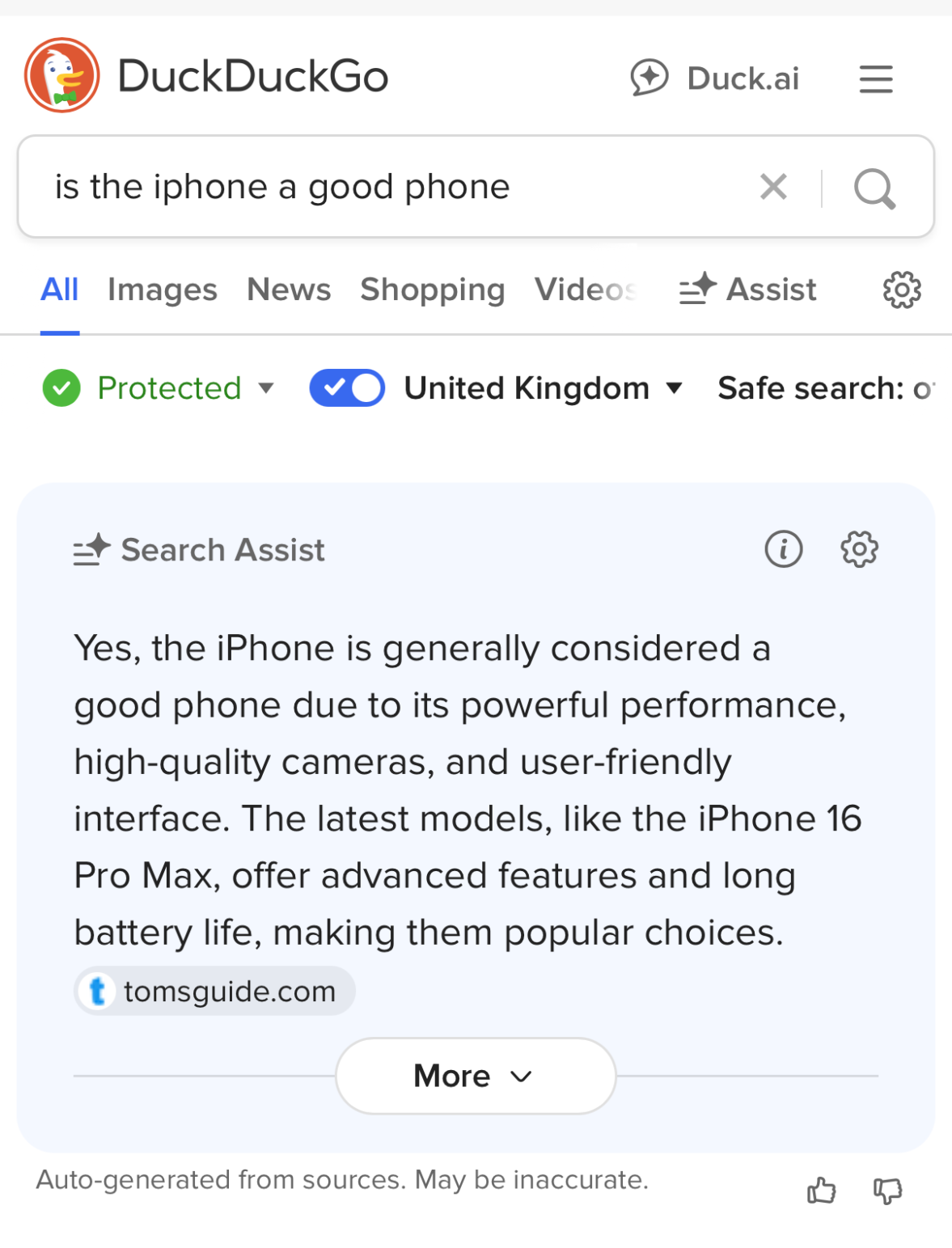 DuckDuckGo AI