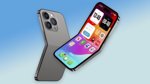 Folding iphone mockup