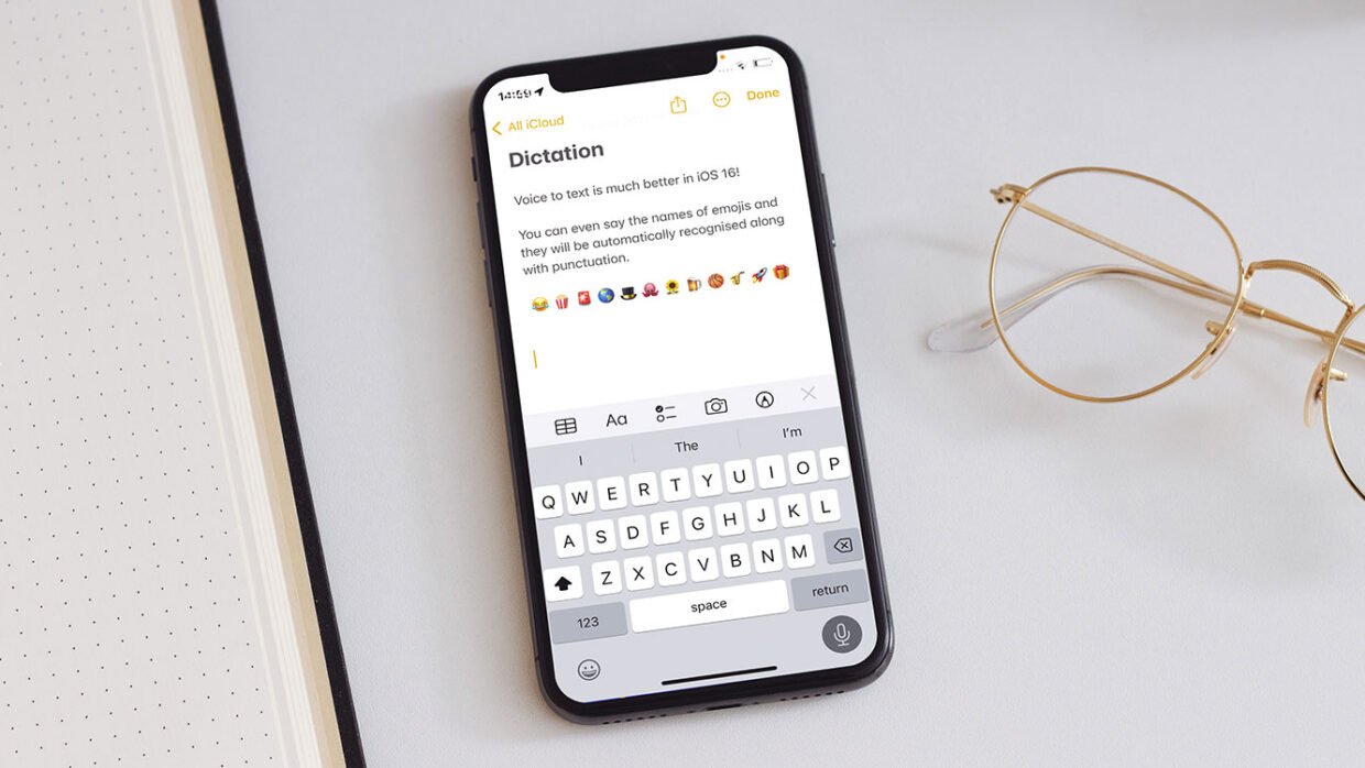 Ios16 dictation header