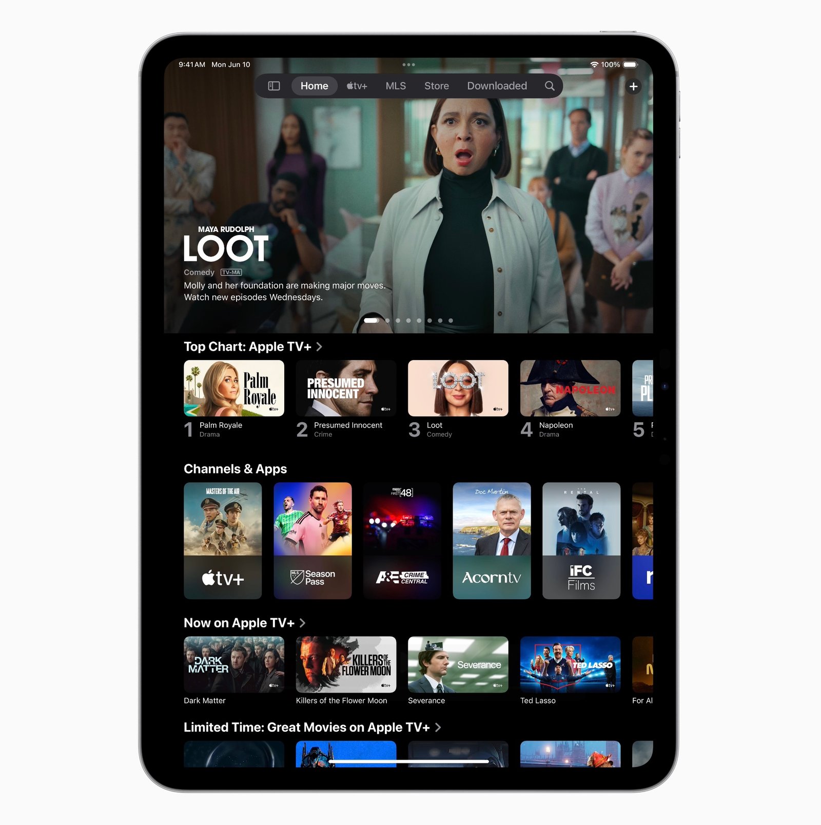 iPad tab bar