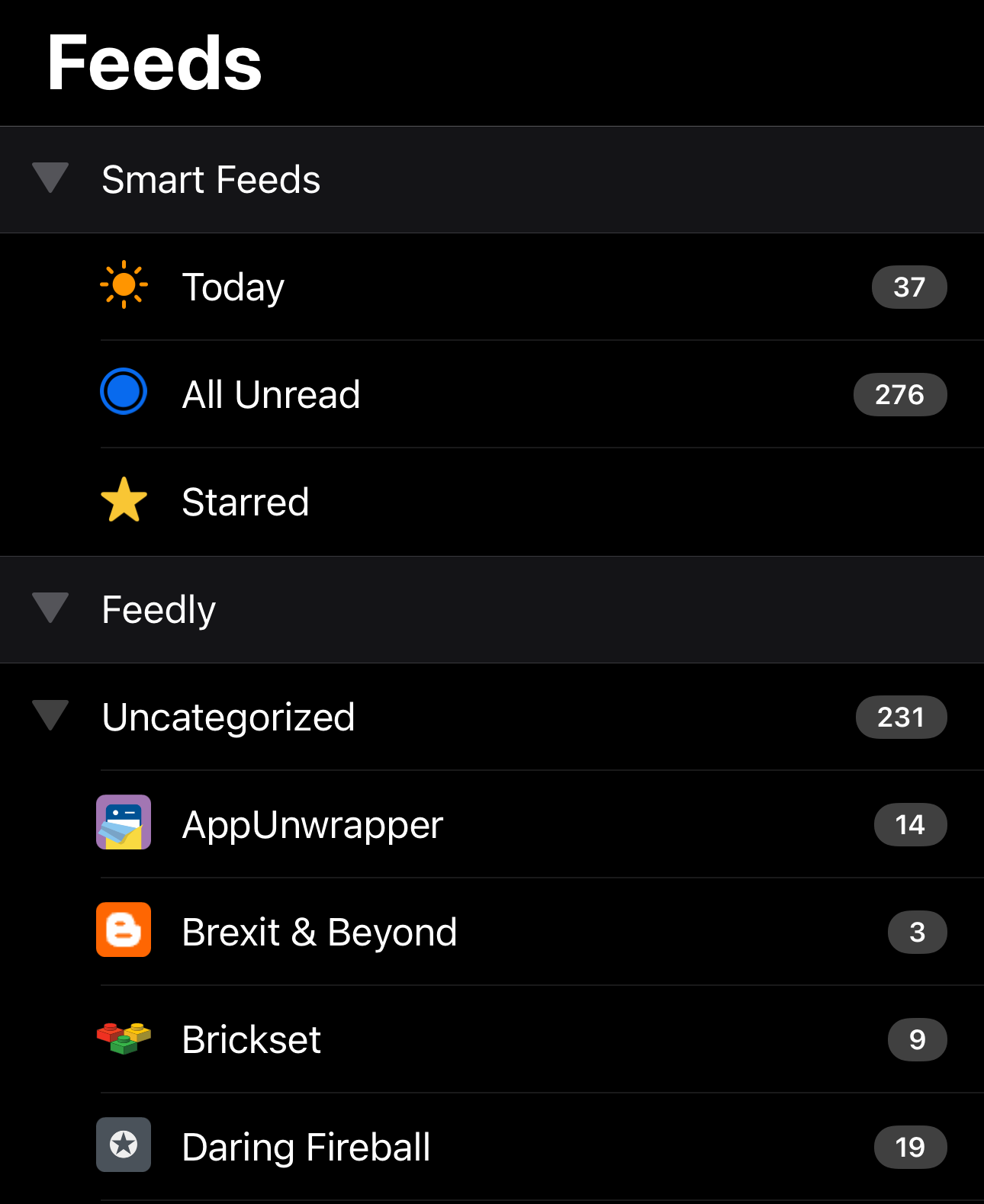 NetNewsWire is the best feed reader on iPhone.