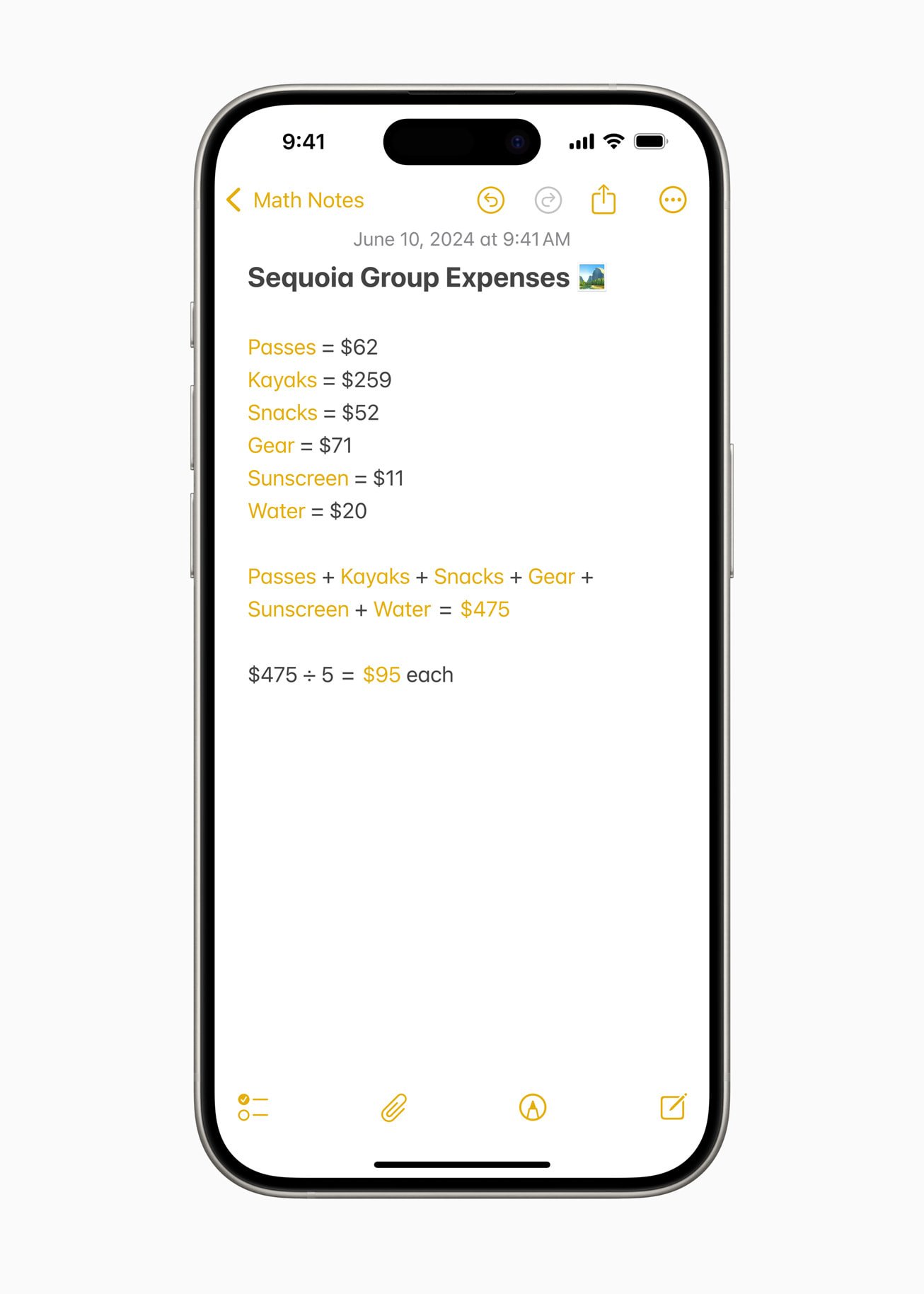 Math Notes in iOS 18