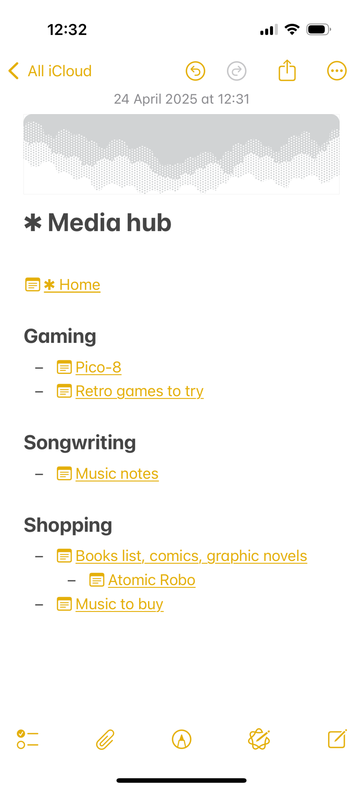 Notes hub