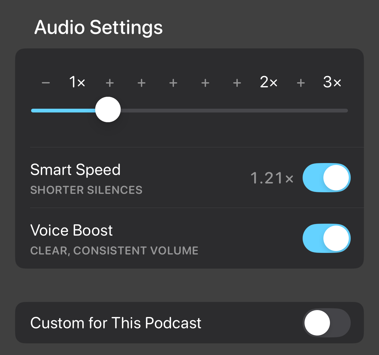 overcast-audio-settings