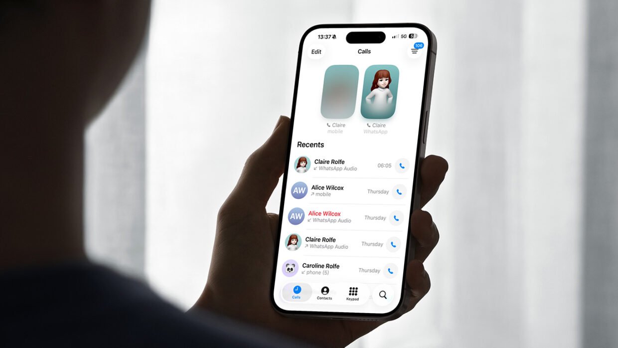 Phone app ios26