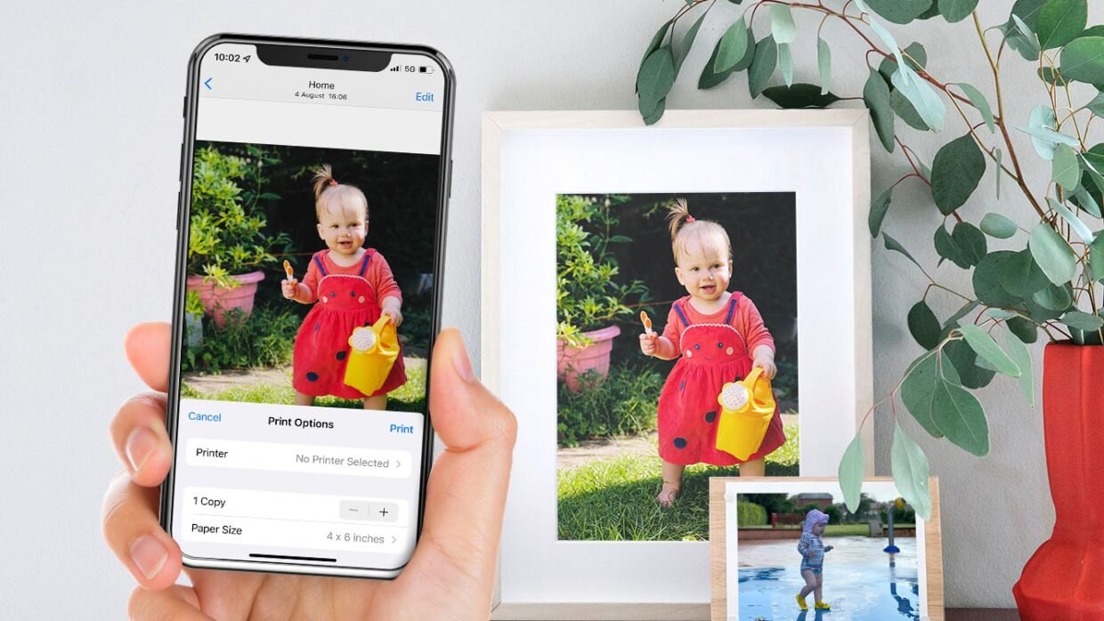 Photo printing header