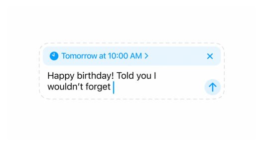 Schedule messages header
