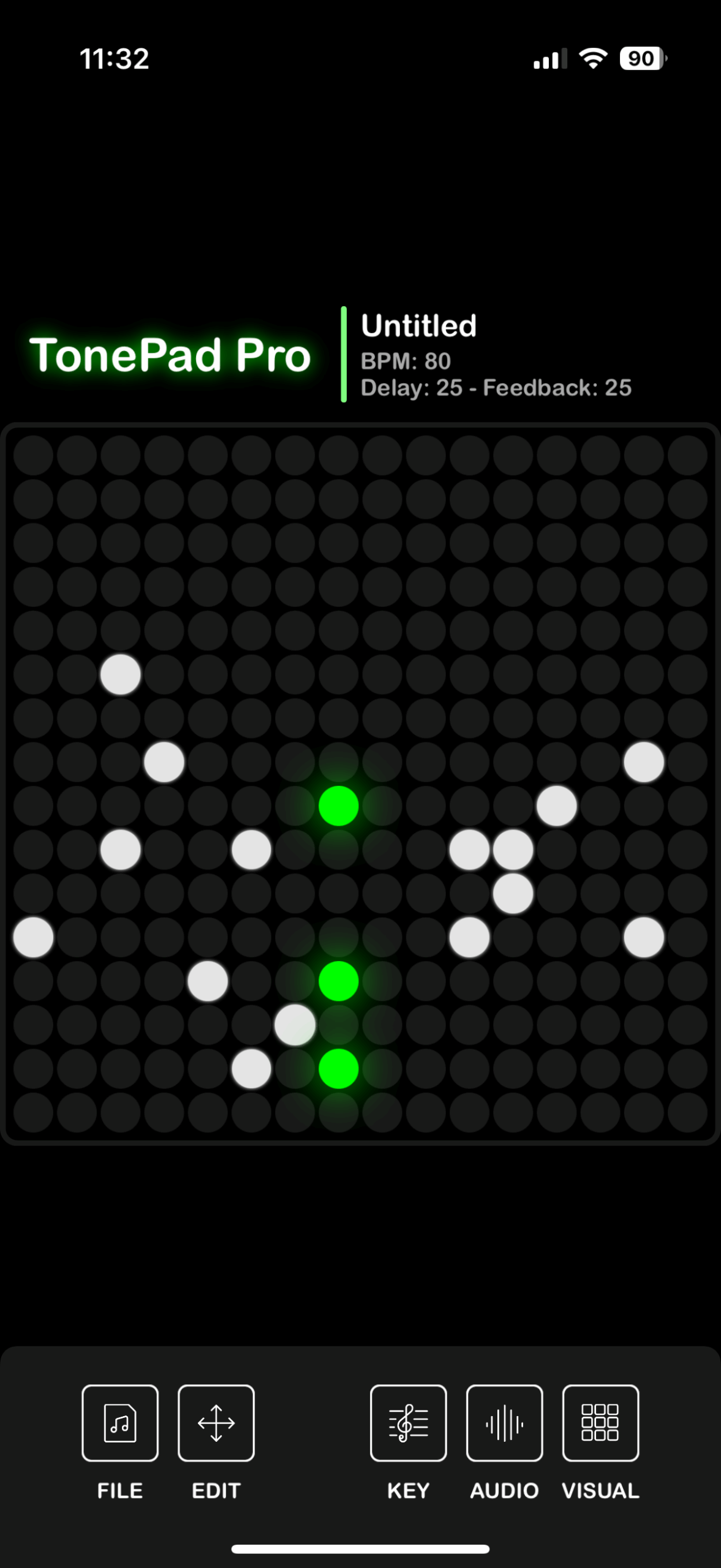 TonePad 2 running on a modern iPhone.