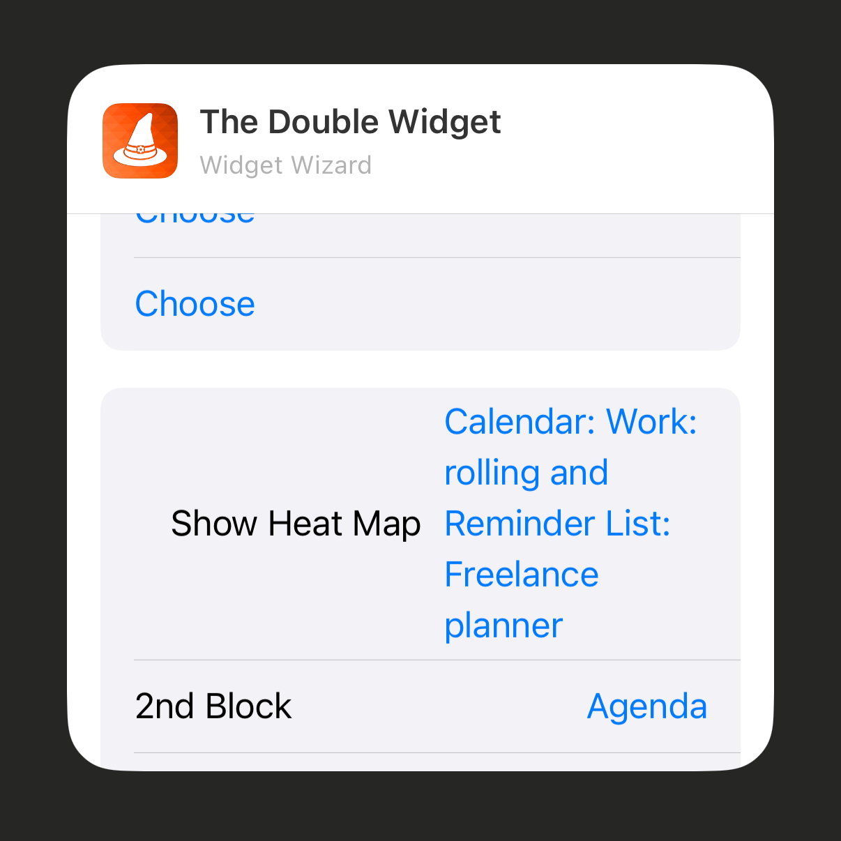 Widget Wizard editing