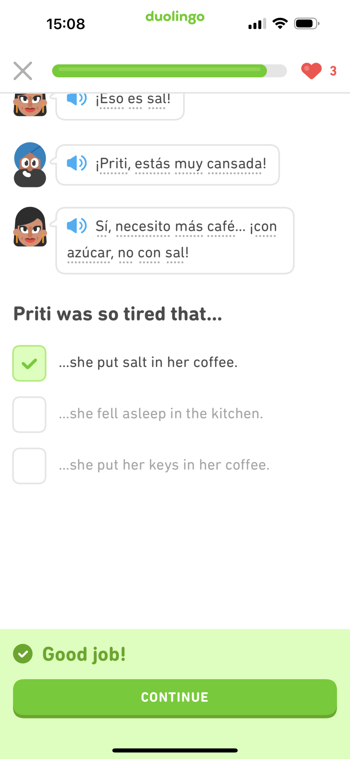 Duolingo conversation